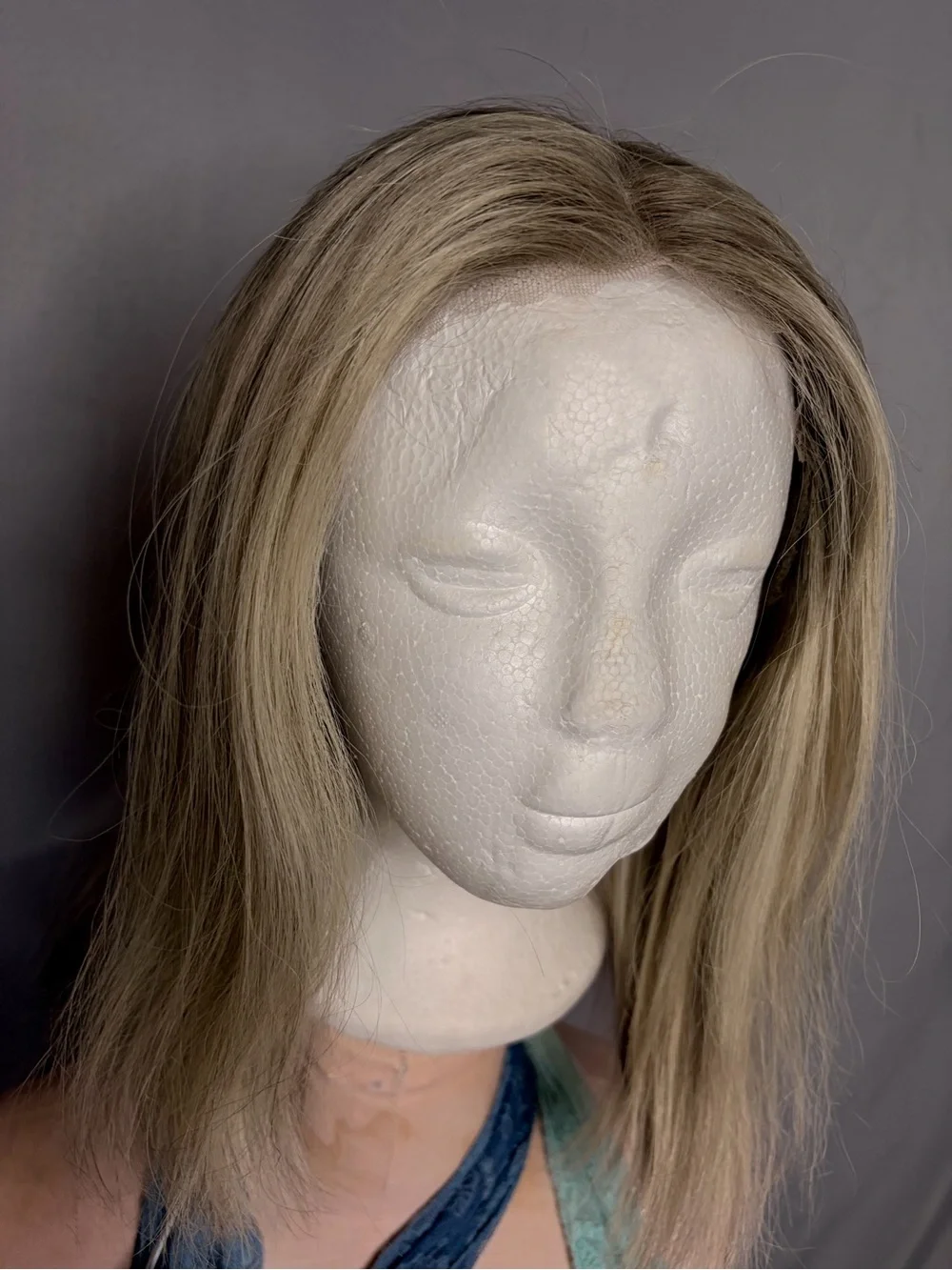 Real Remy Human Hair Wig Ash Blonde